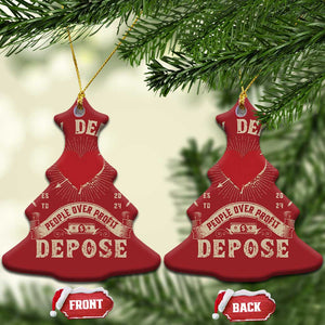 Deny Defend Depose People Over Profit Christmas Ornament Vintage Heart Bullet TS11 Christmas Tree Red Print Your Wear