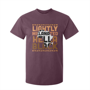 Lightly Melanated Hella Black T Shirt For Kid Melanin African Pride Map Black History TS11 Maroon Print Your Wear