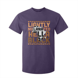 Lightly Melanated Hella Black T Shirt For Kid Melanin African Pride Map Black History TS11 Purple Print Your Wear