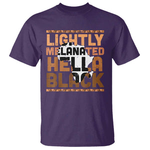 Lightly Melanated Hella Black T Shirt Melanin African Pride Map Black History TS11 Purple Print Your Wear