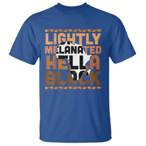 Lightly Melanated Hella Black T Shirt Melanin African Pride Map Black History TS11 Royal Blue Print Your Wear