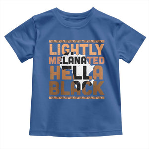 Lightly Melanated Hella Black Toddler T Shirt Melanin African Pride Map Black History TS11 Royal Blue Print Your Wear