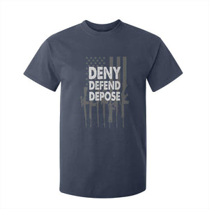 Deny Defend Depose T Shirt For Kid Vintage Gun American Flag TS11 Navy Print Your Wear