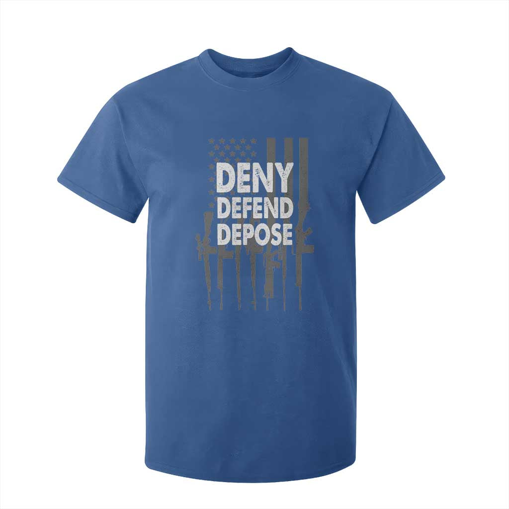 Deny Defend Depose T Shirt For Kid Vintage Gun American Flag TS11 Royal Blue Print Your Wear