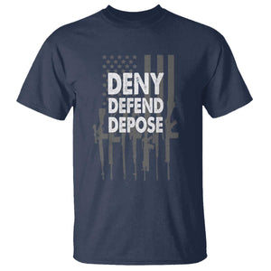 Deny Defend Depose T Shirt Vintage Gun American Flag TS11 Navy Print Your Wear