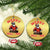 Funny Xmas Grilling Santa Christmas Ornament Merry Grill-Mas BBQ TS11 Circle Gold Print Your Wear