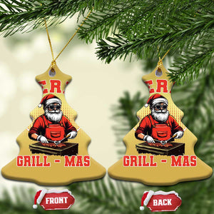 Funny Xmas Grilling Santa Christmas Ornament Merry Grill-Mas BBQ TS11 Christmas Tree Gold Print Your Wear