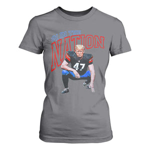 Funny Trump American Football T Shirt For Women #1 In The Nation