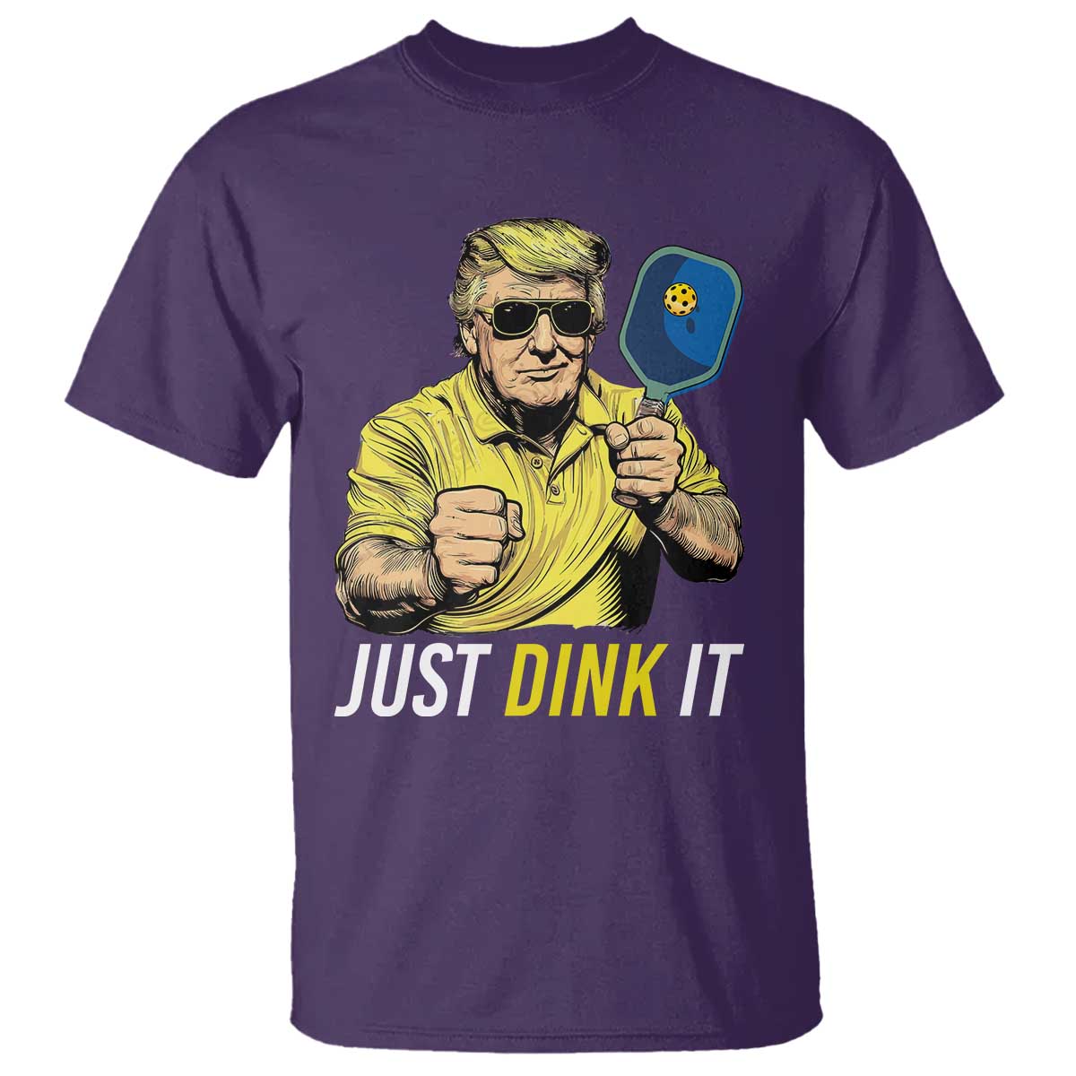 Funny Trump Pickleball T Shirt Just Dink It Pickle Ball Paddle TS11 Purple Print Your Wear