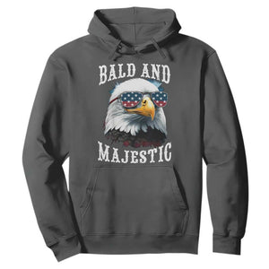 Funny Eagle Bald And Majestic Hoodie American Flag Sunglasses Eagle TS11 Dark Heather Print Your Wear