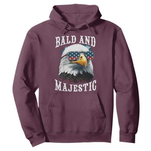 Funny Eagle Bald And Majestic Hoodie American Flag Sunglasses Eagle TS11 Maroon Print Your Wear