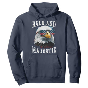 Funny Eagle Bald And Majestic Hoodie American Flag Sunglasses Eagle TS11 Navy Print Your Wear