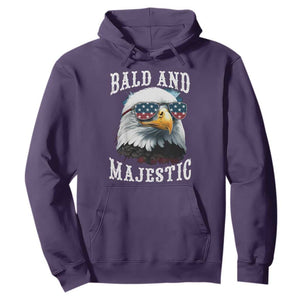 Funny Eagle Bald And Majestic Hoodie American Flag Sunglasses Eagle TS11 Purple Print Your Wear