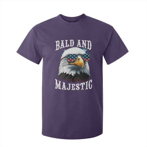 Funny Eagle Bald And Majestic T Shirt For Kid American Flag Sunglasses Eagle TS11 Purple Print Your Wear