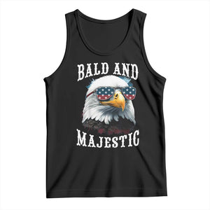 Funny Eagle Bald And Majestic Tank Top American Flag Sunglasses Eagle TS11 Black Print Your Wear