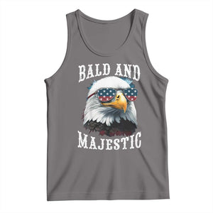 Funny Eagle Bald And Majestic Tank Top American Flag Sunglasses Eagle TS11 Deep Heather Print Your Wear