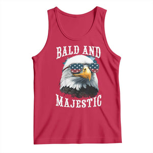 Funny Eagle Bald And Majestic Tank Top American Flag Sunglasses Eagle TS11 Red Print Your Wear
