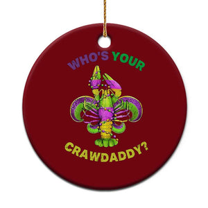 Funny Who's Your Crawdaddy Ceramic Ornament Vintage Crawfish Beads Fleur De Lis Mardi Gras TS11 1pc Red Print Your Wear
