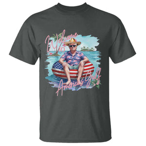 Funny Trump 2025 Welcome To America's Gulf T Shirt Trump Sombrero Hat TS11 Dark Heather Print Your Wear