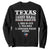 Proud American Texan Sweatshirt Texas Three Major Food Groups BBQ Tex Mex Chicken TS11 Black Print Your Wear