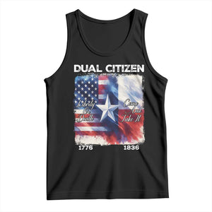 Proud American Texan Tank Top Dual Citizen Liberty Or Death Come And Take It TS11 Black Print Your Wear
