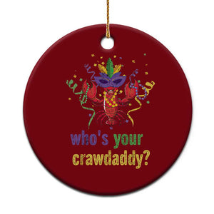 Funny Who's Your Crawdaddy Ceramic Ornament Crawfish Beads Mardi Gras TS11 1pc Red Print Your Wear