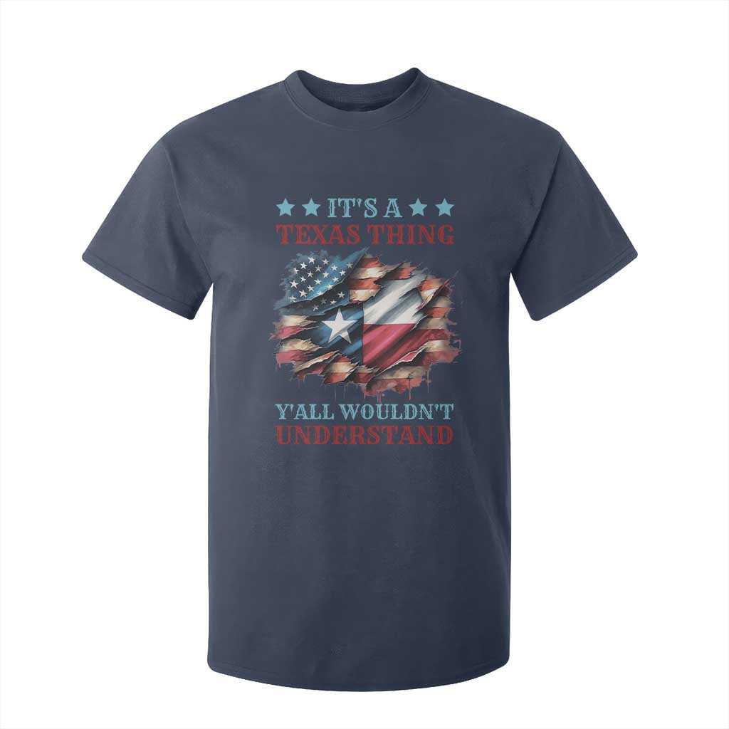 It's A Texas Thing Y'all Wouldn't Understand T Shirt For Kid USA Texas Flag TS11 Navy Print Your Wear