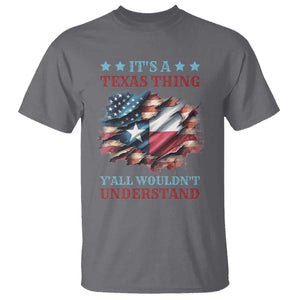 It's A Texas Thing Y'all Wouldn't Understand T Shirt USA Texas Flag TS11 Charcoal Print Your Wear