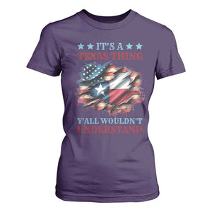 It's A Texas Thing Y'all Wouldn't Understand T Shirt For Women USA Texas Flag TS11 Purple Print Your Wear