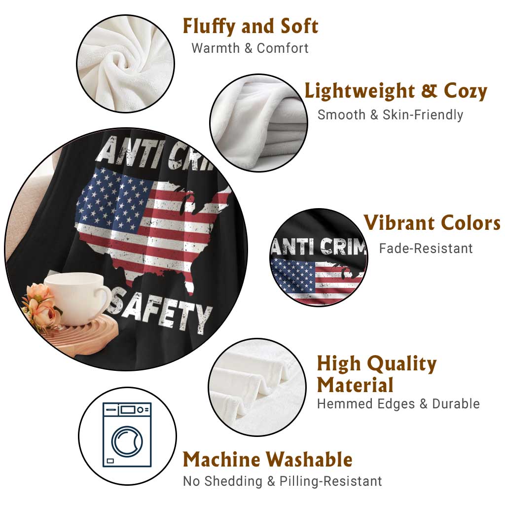 Anti Crime Pro Safety Throw Blanket Mayor Resistance Protest Jacob Political TS11 Print Your Wear