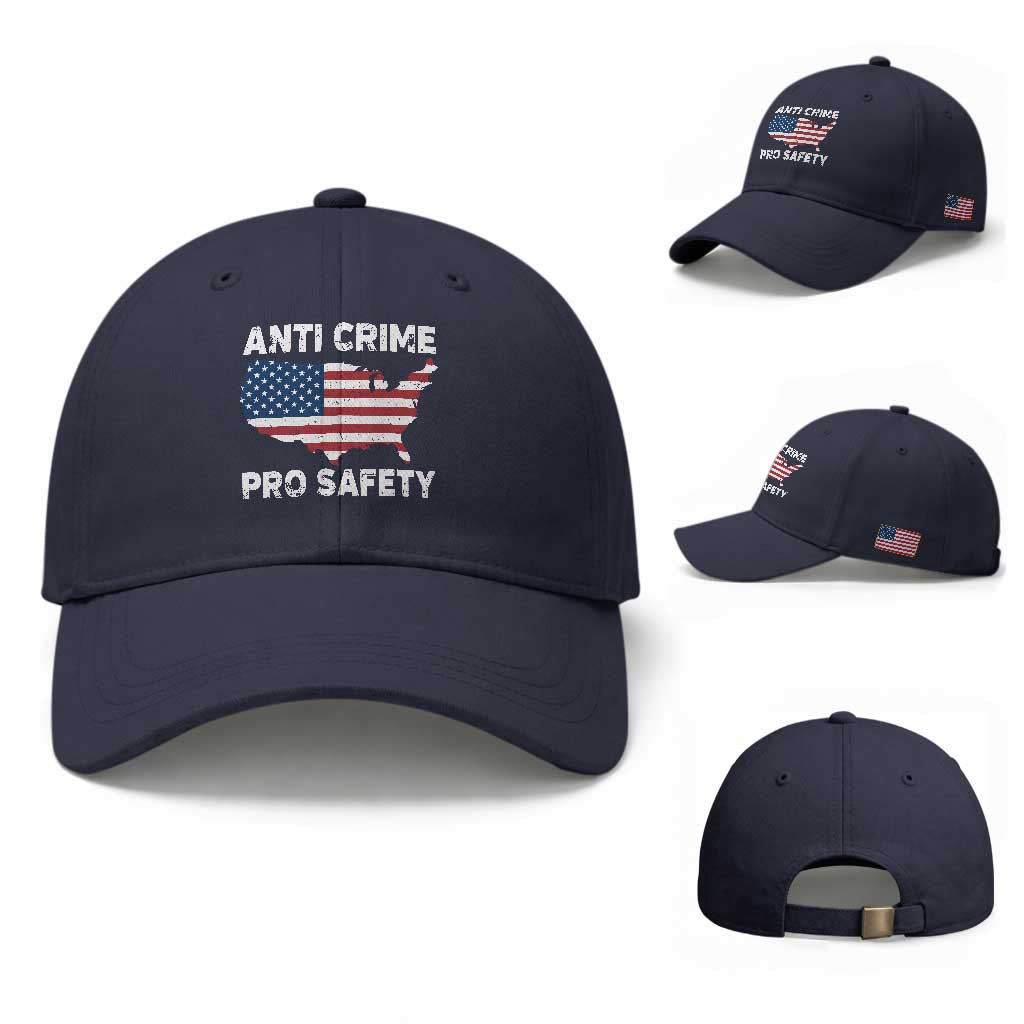 Anti Crime Pro Safety Baseball Cap Mayor Resistance Protest Jacob Political TS11 Baseball Cap Universal Fit Navy Print Your Wear
