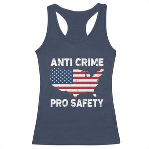 Anti Crime Pro Safety Racerback Tank Top Mayor Resistance Protest Jacob Political TS11 Navy Print Your Wear