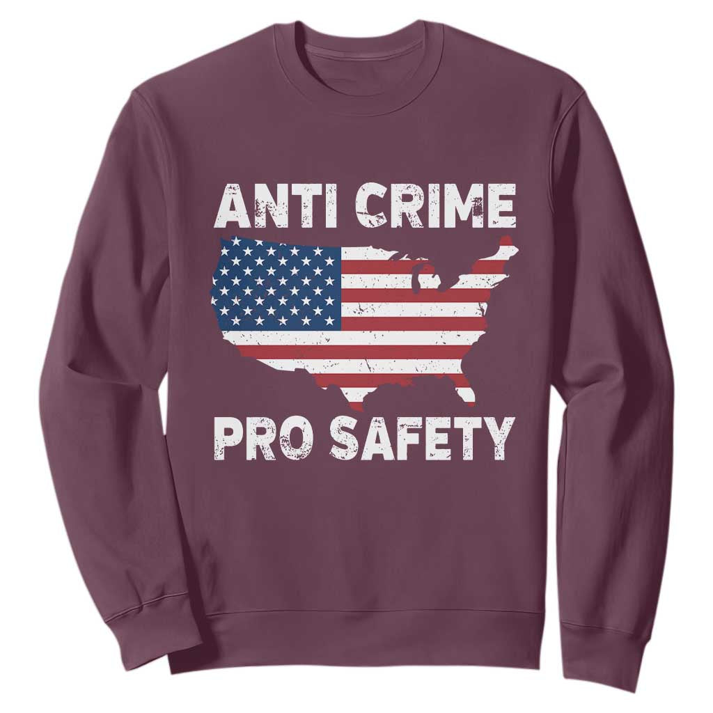Anti Crime Pro Safety Sweatshirt Mayor Resistance Protest Jacob Political TS11 Maroon Print Your Wear