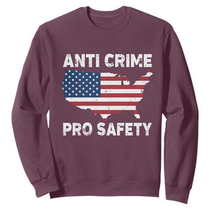 Anti Crime Pro Safety Sweatshirt Mayor Resistance Protest Jacob Political TS11 Maroon Print Your Wear