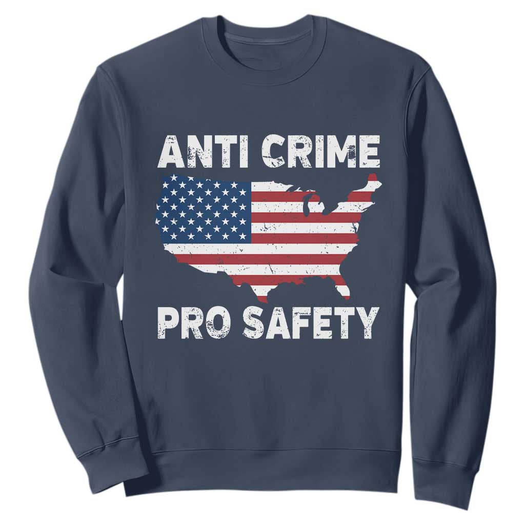 Anti Crime Pro Safety Sweatshirt Mayor Resistance Protest Jacob Political TS11 Navy Print Your Wear