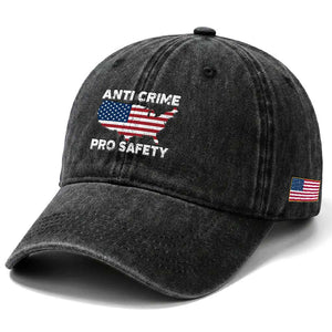 Anti Crime Pro Safety Washed Cotton Baseball Cap Mayor Resistance Protest Jacob Political TS11 Print Your Wear