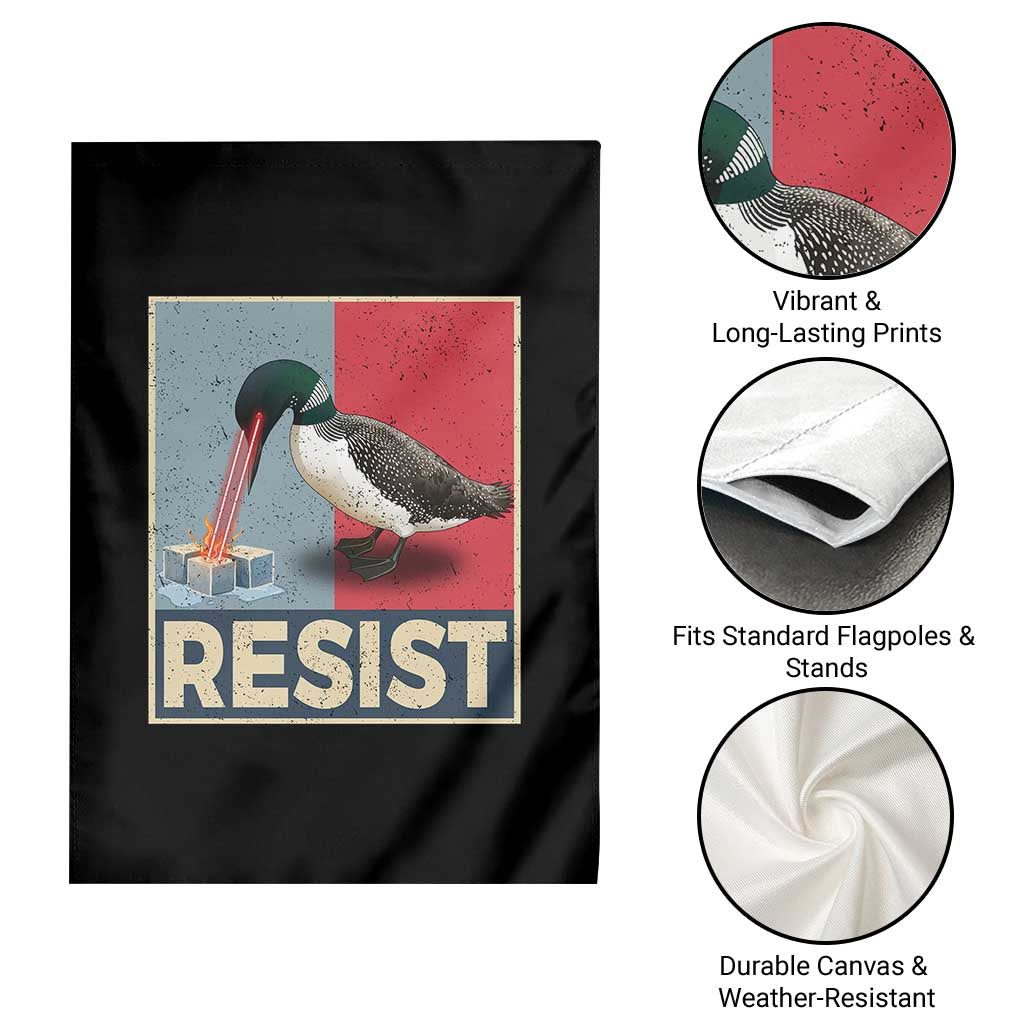 Minnesota Loon Resist Garden Flag Loon Bird Laser Ice Cube Poster Graphic TS11 Print Your Wear