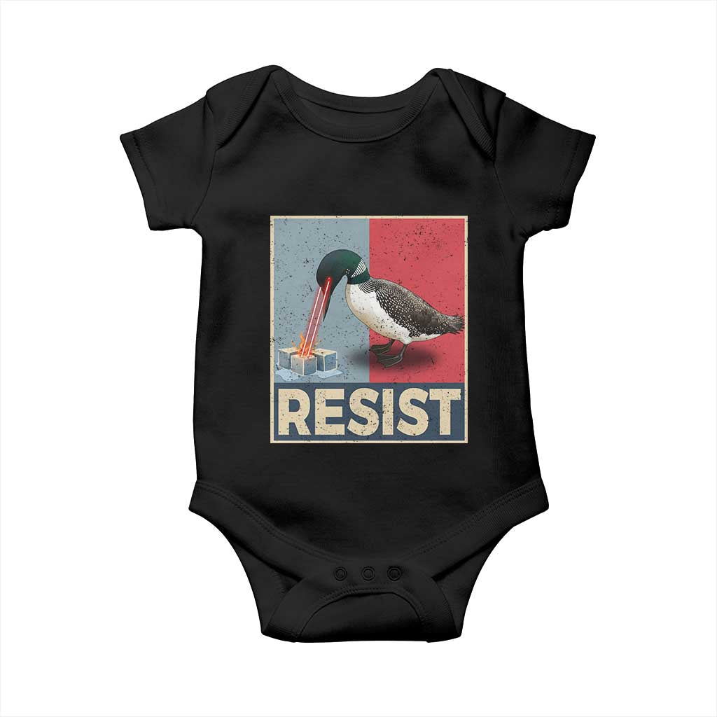 Minnesota Loon Resist Baby Onesie Loon Bird Laser Ice Cube Poster Graphic TS11 Black Print Your Wear
