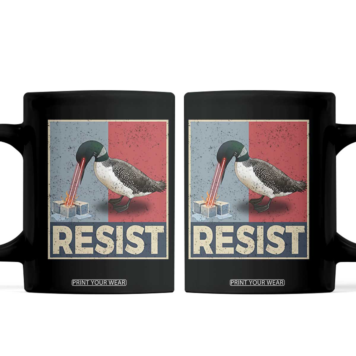 Minnesota Loon Resist Coffee Mug Loon Bird Laser Ice Cube Poster Graphic TS11 Black Print Your Wear