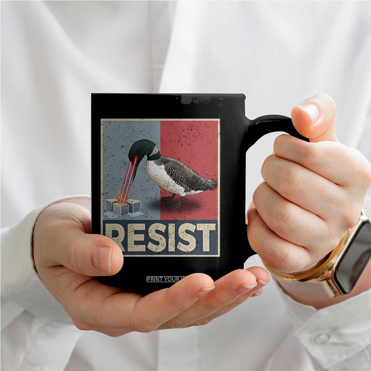Minnesota Loon Resist Coffee Mug Loon Bird Laser Ice Cube Poster Graphic TS11 Print Your Wear