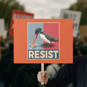 Minnesota Loon Resist Protest Sign Loon Bird Laser Ice Cube Poster Graphic TS11 Horizontal 18" × 24" Orange Print Your Wear