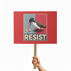Minnesota Loon Resist Protest Sign Loon Bird Laser Ice Cube Poster Graphic TS11 Horizontal 18" × 24" Red Print Your Wear