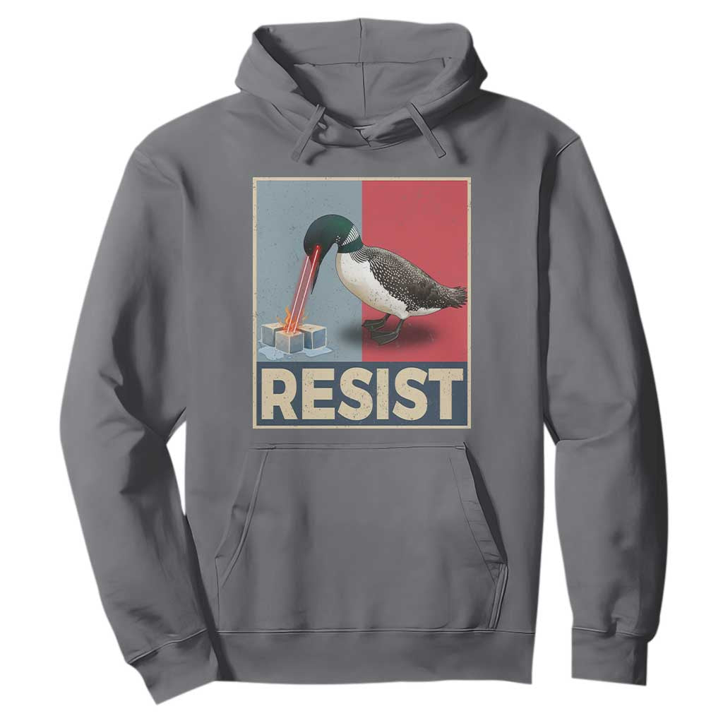 Minnesota Loon Resist Hoodie Loon Bird Laser Ice Cube Poster Graphic TS11 Charcoal Print Your Wear