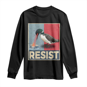 Minnesota Loon Resist Long Sleeve Shirt - Loon Bird Laser Ice Cube Poster Graphic Solidarity Tee TS11 Black Print Your Wear