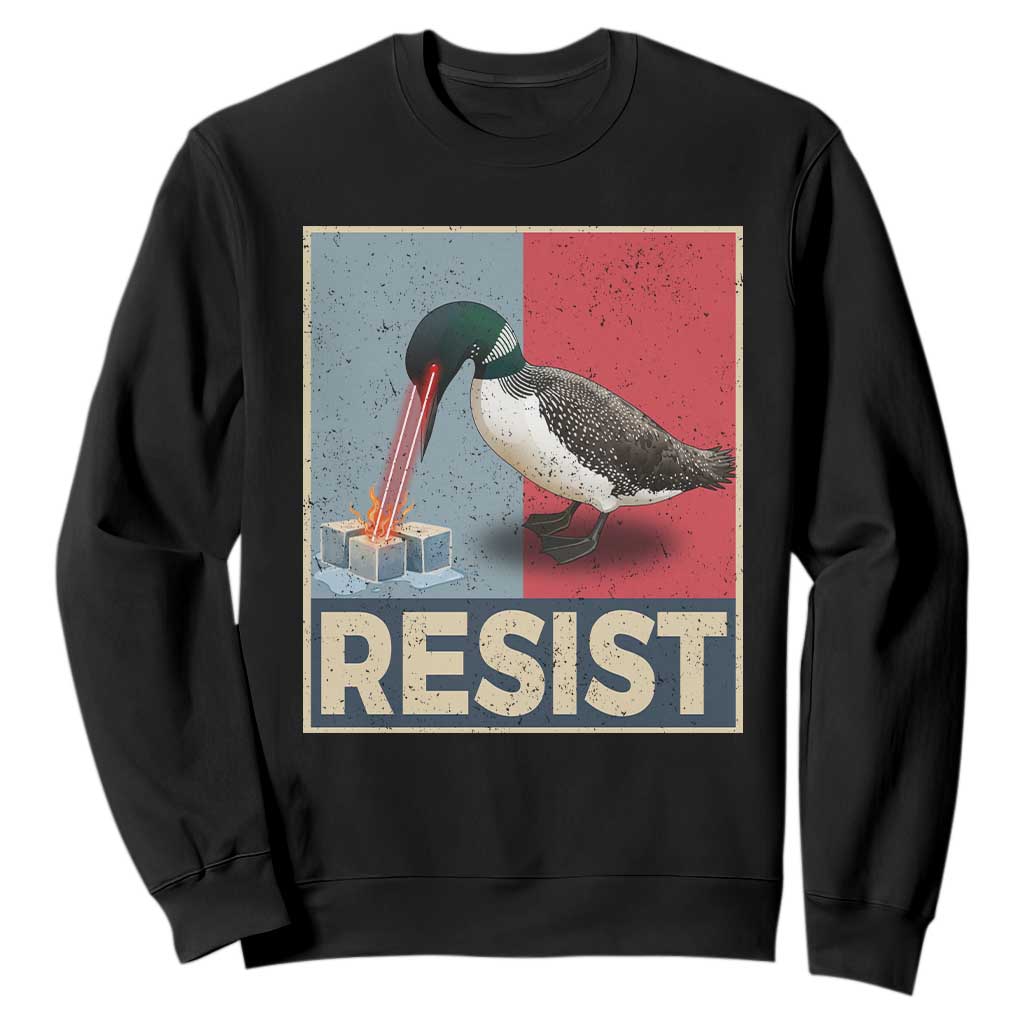 Minnesota Loon Resist Sweatshirt Loon Bird Laser Ice Cube Poster Graphic TS11 Black Print Your Wear