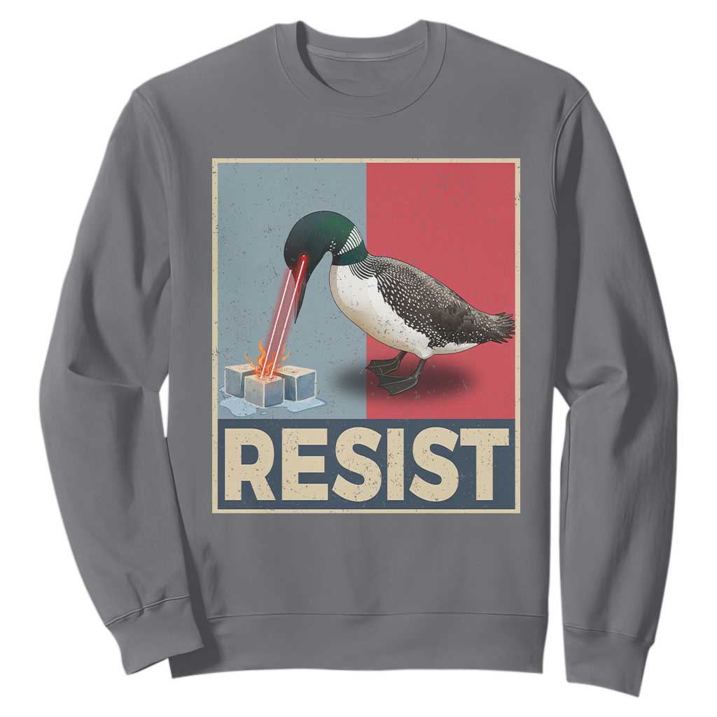 Minnesota Loon Resist Sweatshirt Loon Bird Laser Ice Cube Poster Graphic TS11 Charcoal Print Your Wear