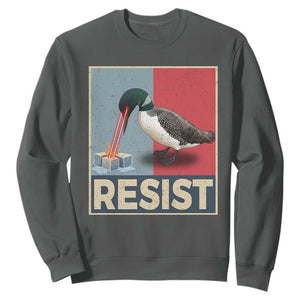 Minnesota Loon Resist Sweatshirt Loon Bird Laser Ice Cube Poster Graphic TS11 Dark Heather Print Your Wear