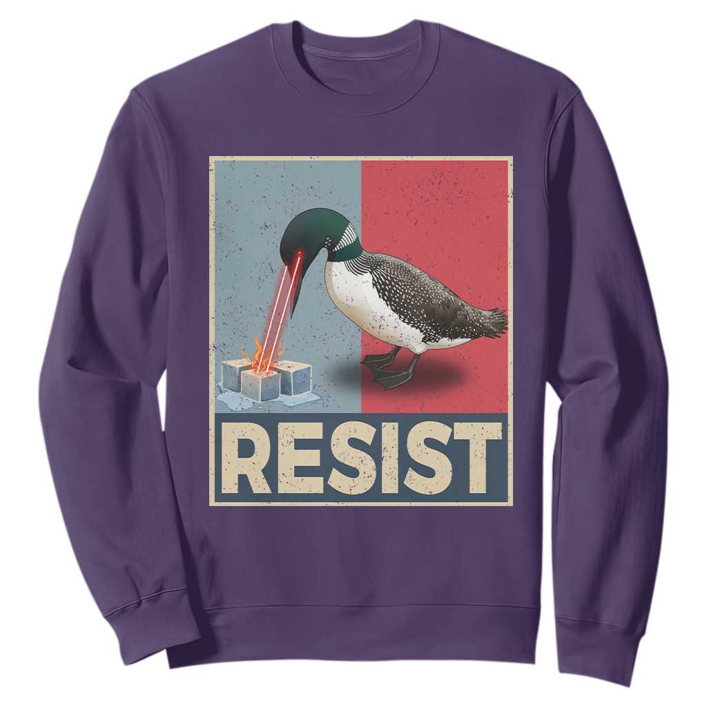 Minnesota Loon Resist Sweatshirt Loon Bird Laser Ice Cube Poster Graphic TS11 Purple Print Your Wear