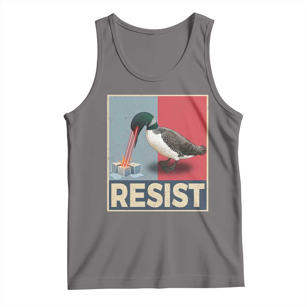 Minnesota Loon Resist Tank Top Loon Bird Laser Ice Cube Poster Graphic TS11 Deep Heather Print Your Wear