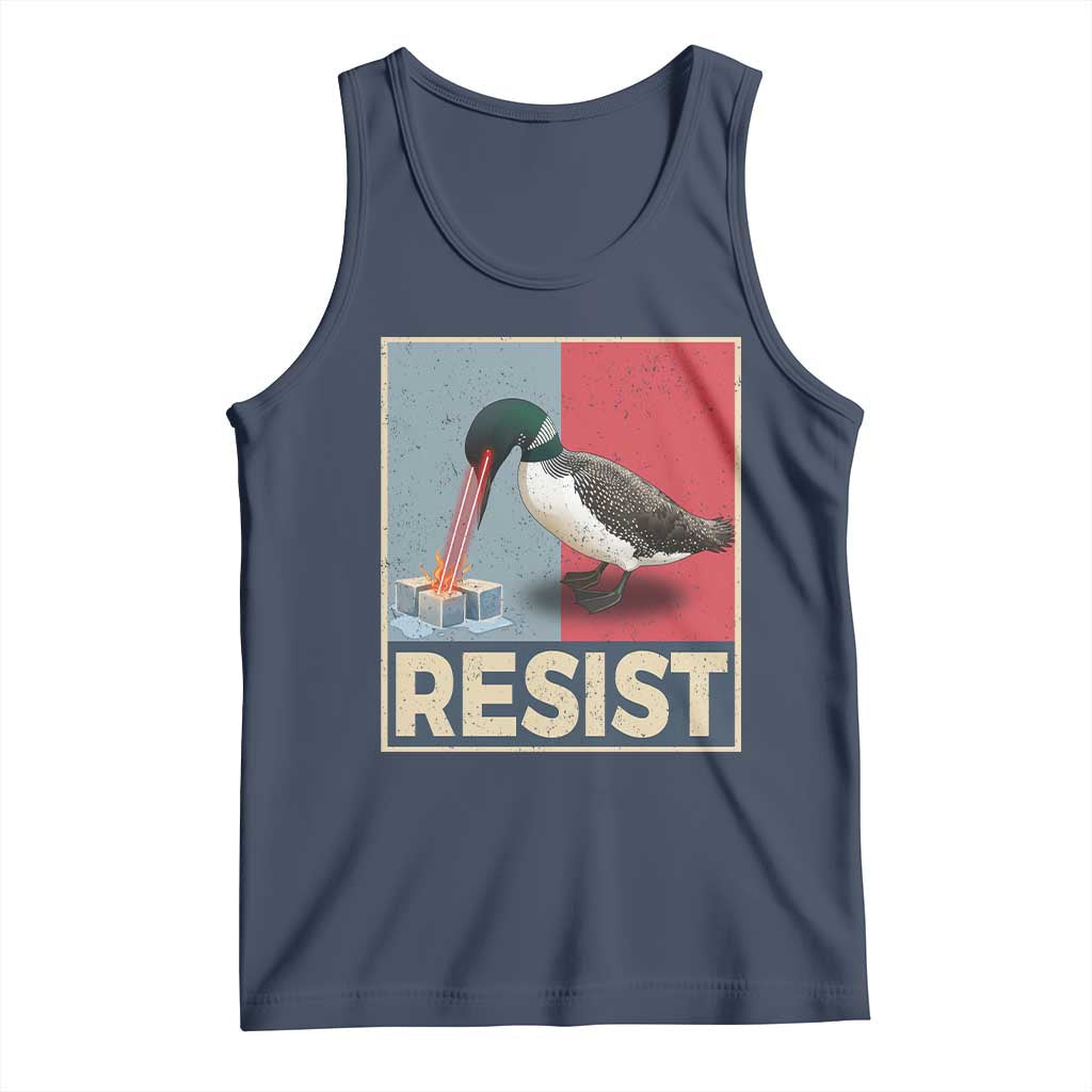 Minnesota Loon Resist Tank Top Loon Bird Laser Ice Cube Poster Graphic TS11 Navy Print Your Wear